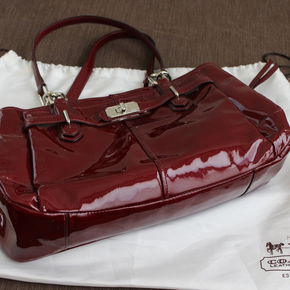 Coach Chelsea Patent Leather Jayden Carryall Purse